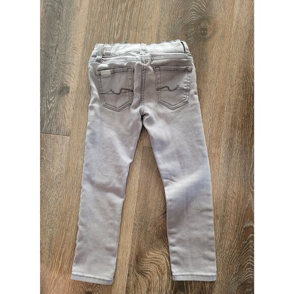 7 For All Mankind Boys Gray Skinny Jeans size 4 Adjustable‎ Waist #8 - Picture 2 of 5
